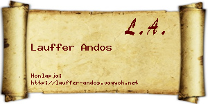 Lauffer Andos névjegykártya